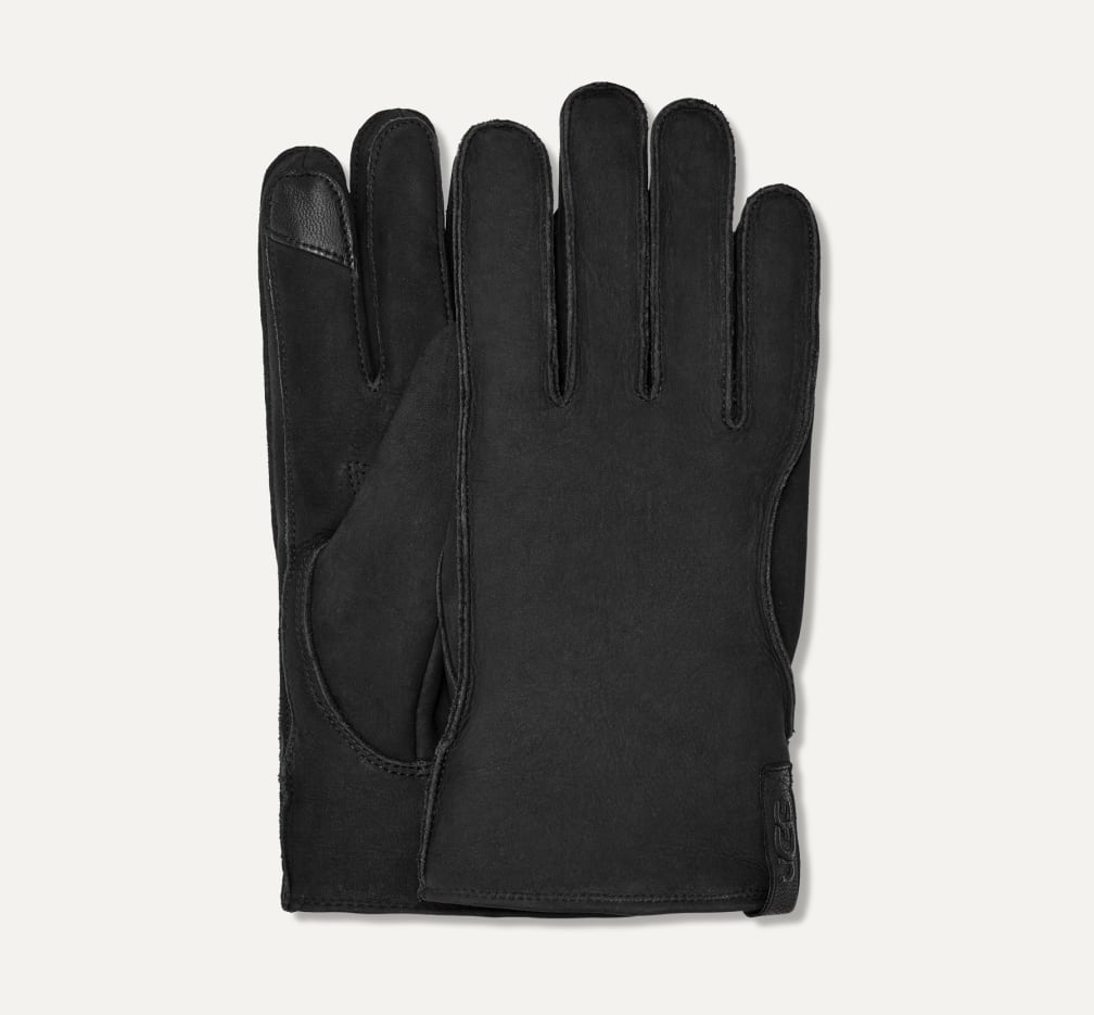 UGG® 公式【 レザー クラムシェル ロゴ グローブ|Leather Clamshell Logo Glove| 191459186886 |  メンズ】アグ 公式サイト